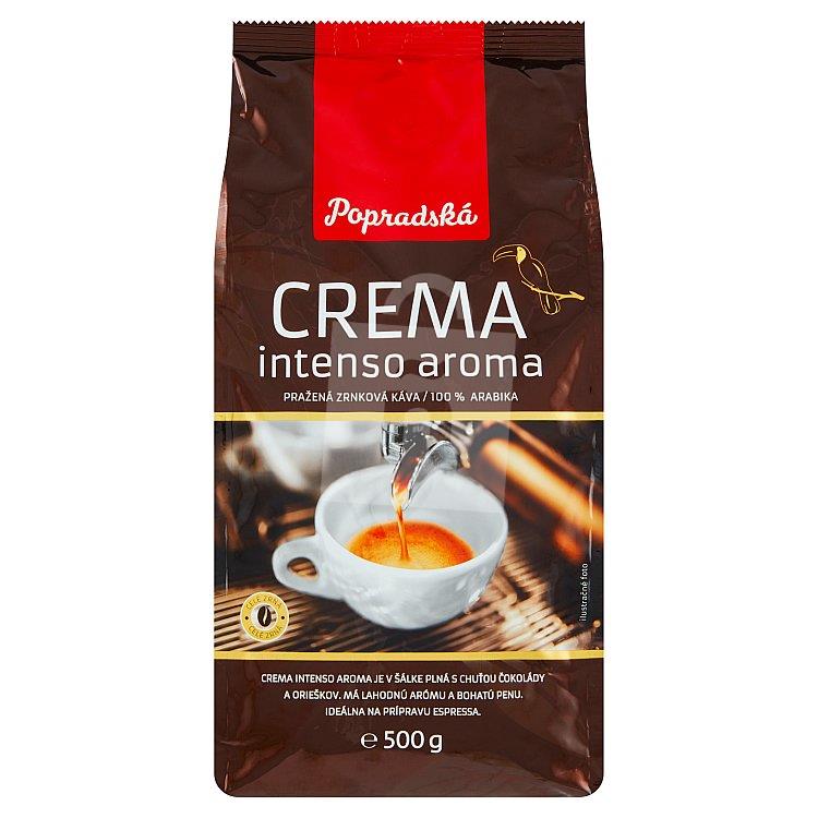 Káva pražená zrnková Crema intenso aroma 500g Popradská