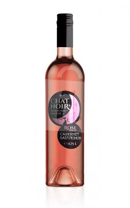 Chat Noir Cabernet Sauvignon rosé akostné odrodové víno ružové polosuché 0,75l CBA 