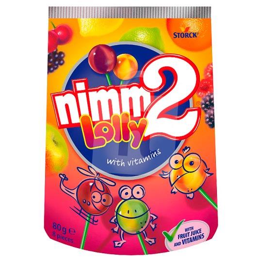 Lízanky ovocné Nimm2 Lolly s obsahom vitamínov 8ks / 80g Storck