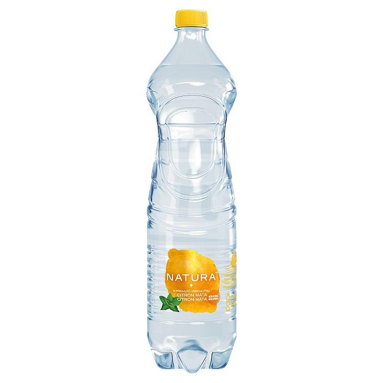 Pramenitá voda sýtená s príchuťou citrón mäta 1,5l NATURA