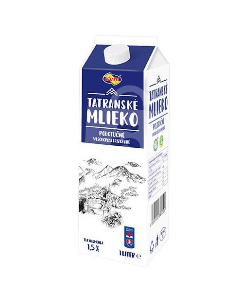 Mlieko Tatranské polotučné čerstvé 1,5% 1l Tami
