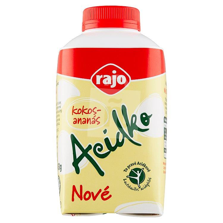 Zakysané mlieko Acidko 1,1% kokos-ananás 450g Rajo