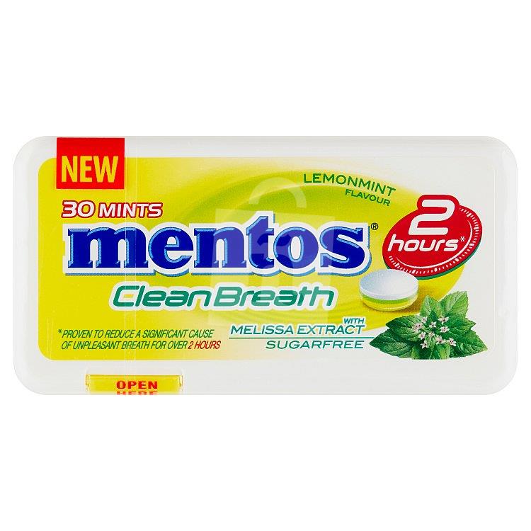 Cukríky komprimát Clean Breath lemonmint 21g Mentos