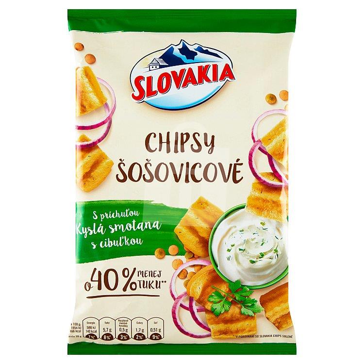 Chipsy šošovicové s príchuťou kyslá smotana s cibuľkou 65g Slovakia