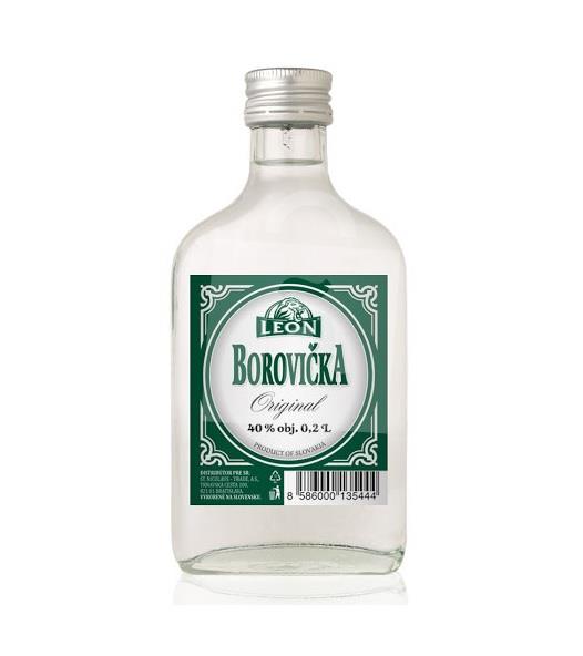 Liehovina Borovička originál 40% 0,2l Leon