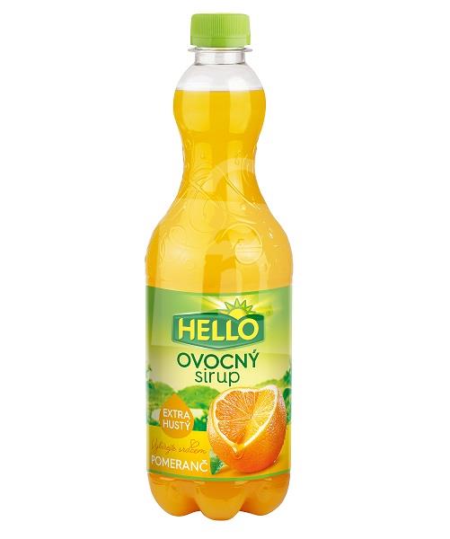 Sirup ovocný extra hustý pomaranč 0,7l Hello
