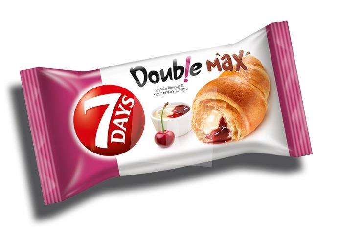 Croissant Double Max vanilka-višňa 80g 7 DAYS