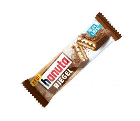 Tyčinka Hanuta Riegel s lieskoorieškovým krémom v mliečnej čokoláde 34,5g Ferrero
