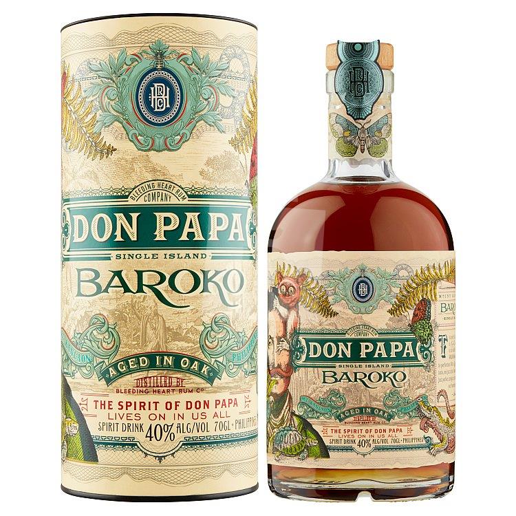 Rum Baroko 40% 0,7l darčekové balenie Don Papa