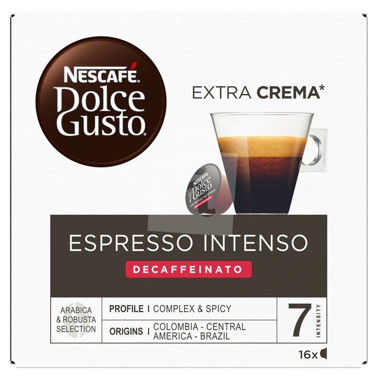 Kávové kapsule Espresso Intenso Decaffeinato 16ks / 189g Nescafé Dolce Gusto