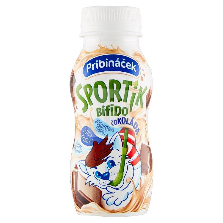 Jogurtový nápoj Sportík bifido čokoláda 170ml/170g Pribináček