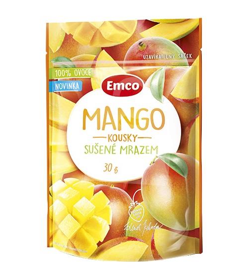 Sušené ovocie mrazom Mango kúsky ( lyofilizované) 30g Emco