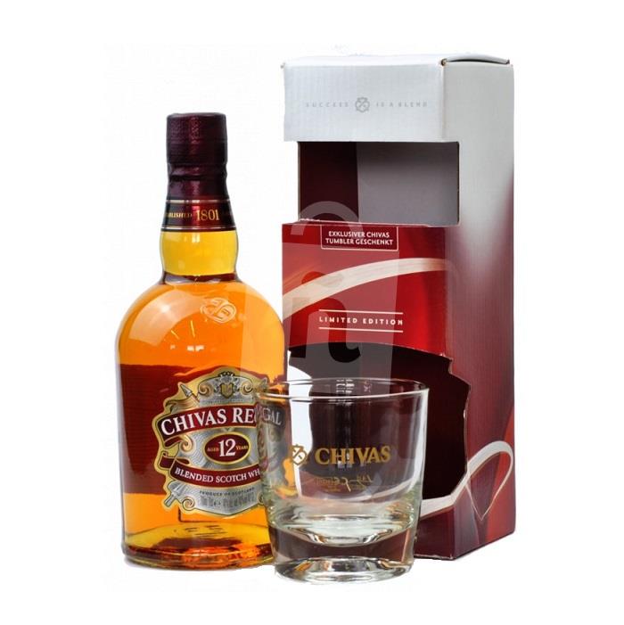 Whisky Blended Scotch 12YO 40 % 0,7l + pohár Limited edition darčekové balenie Chivas Regal