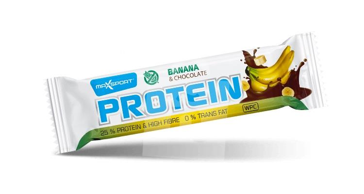 Tyčinka proteínová bezlepková Protein Banana & Chocolate 50g MaxSport