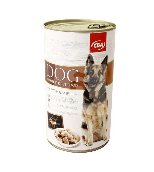 Konzerva kompletné krmivo pre psov so zverinou 1240g CBA 