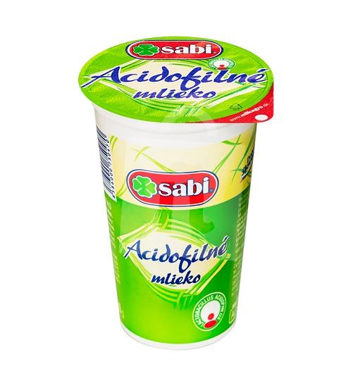 Kyslomliečny nápoj s probiotickou kultúrou Acidofilné mlieko 250ml SABI