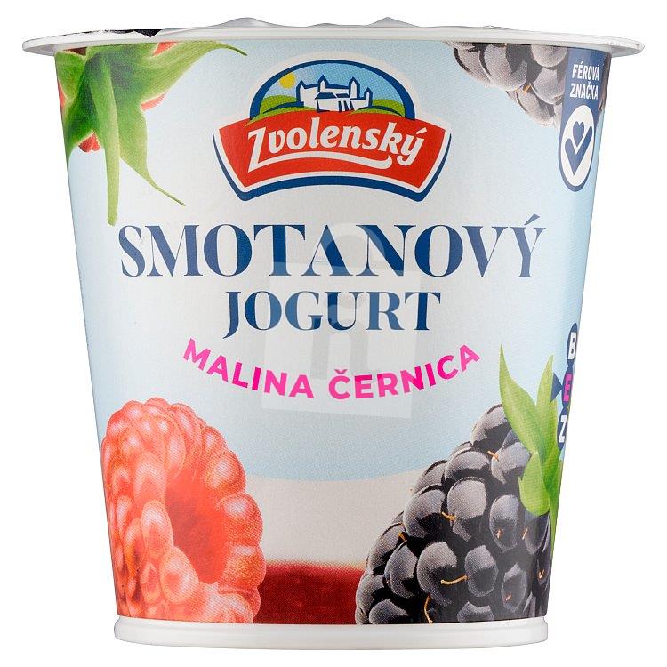 Jogurt smotanový malina - černica 145g Zvolenský