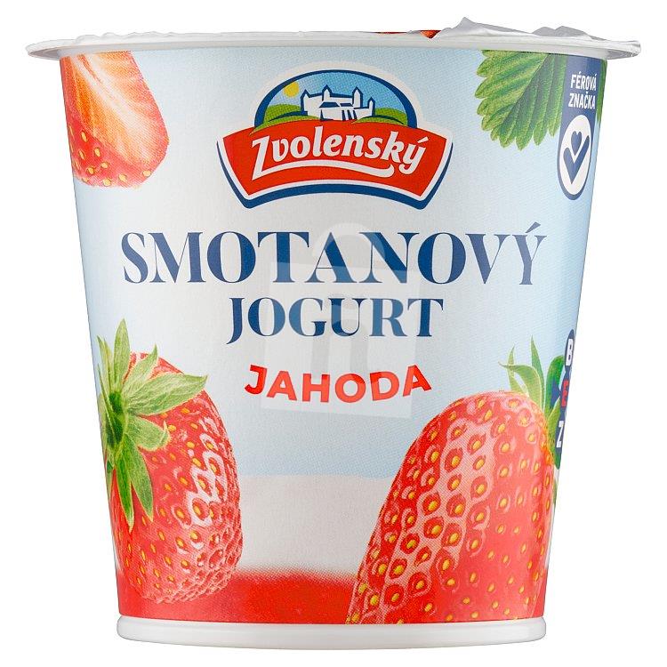 Jogurt smotanový jahoda 145g Zvolenský