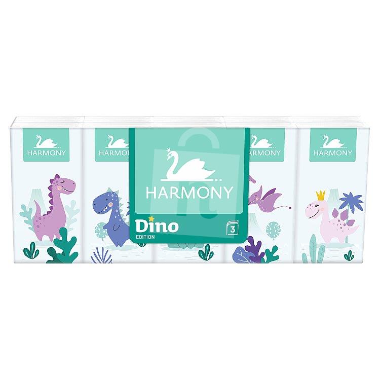 Hygienické vreckovky Dino Edition 3-vrstvové 10x10ks Harmony