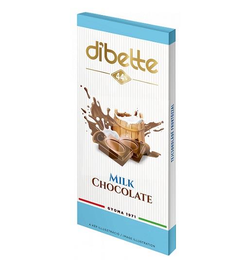 Čokoláda milk 44%s fruktózou 80g dibette