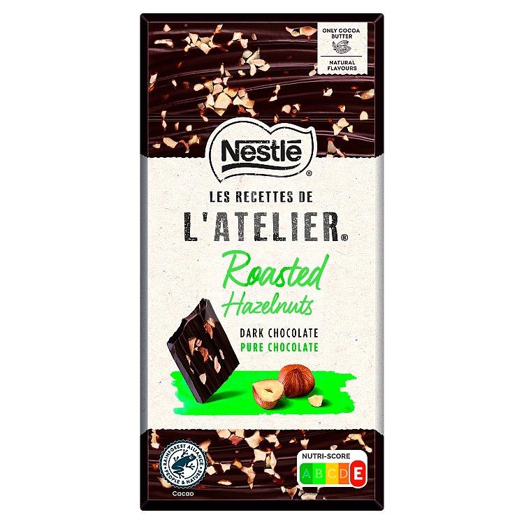 Čokoláda L´Atelier horká lieskové oriešky 100g Nestlé