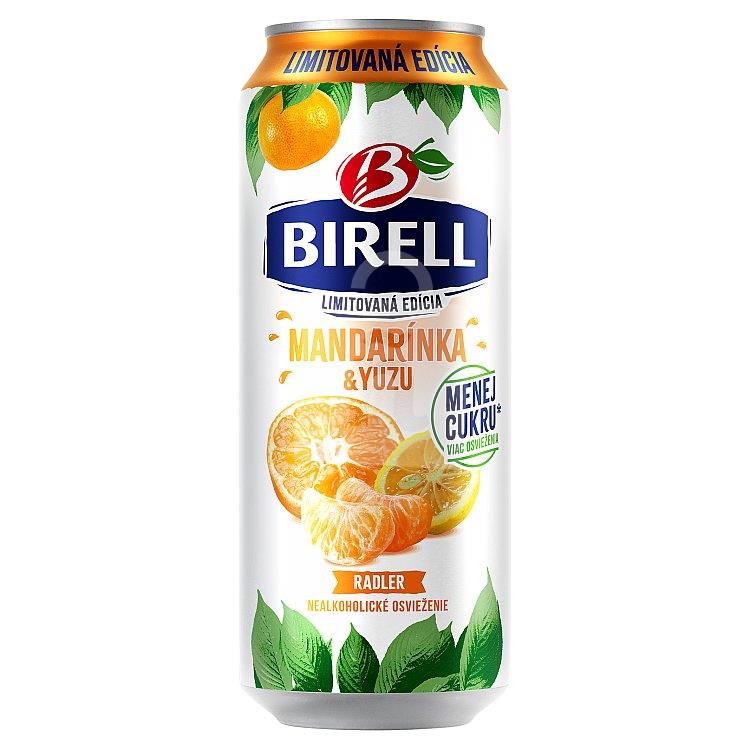 Miešaný nealkoholický nápoj z piva Radler menej cukru mandarínka & yuzu 500ml plech Limitovaná edícia Birell