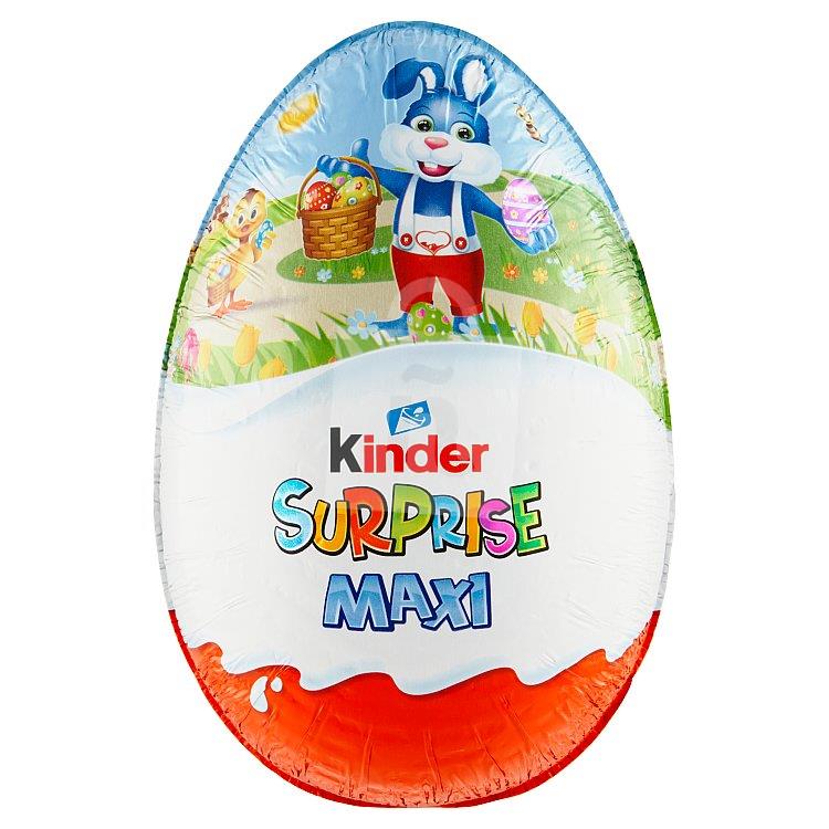 Čokoládové vajíčko Surprise Maxi s prekvapením modré Veľká Noc 220g Kinder