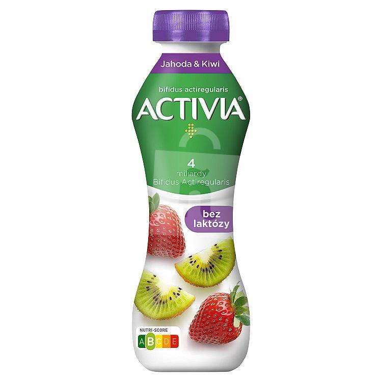 Jogurtový nápoj bez laktózy jahoda a kiwi 270g Activia