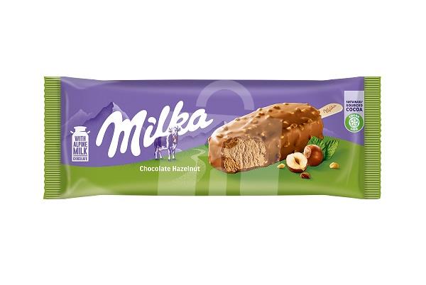 Nanuk Chocolate - Hazelnut Crunch - čokoláda-lieskový oriešok v poleve z mliečnej čokolády 90ml / 63g Milka eis