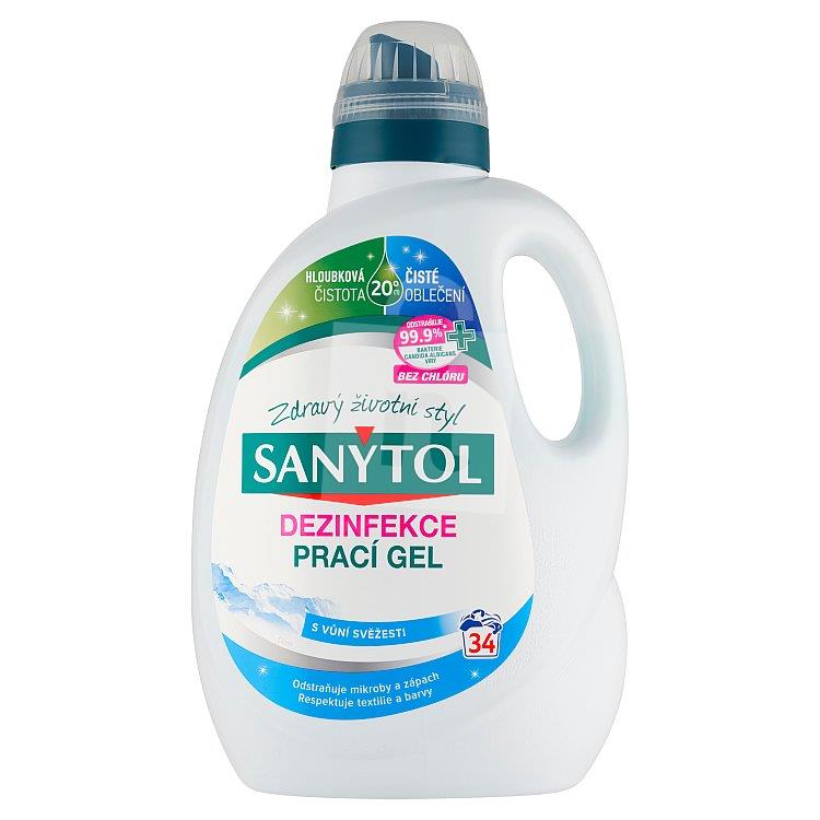 Prací gél hygienický Dezinfekcia s vôňou sviežosti 34 praní 1,70l Sanytol