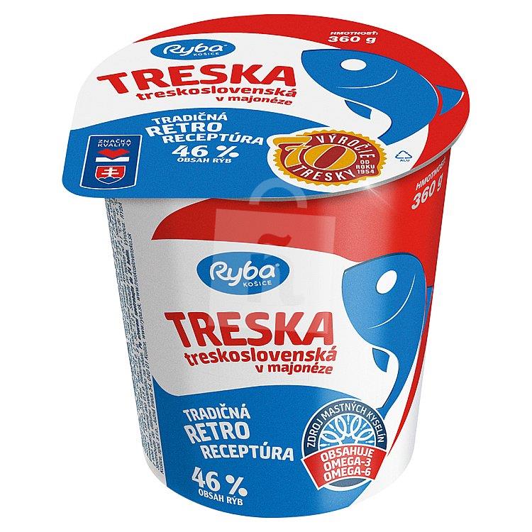 Treska treskoslovenská v majonéze 360g Ryba Košice