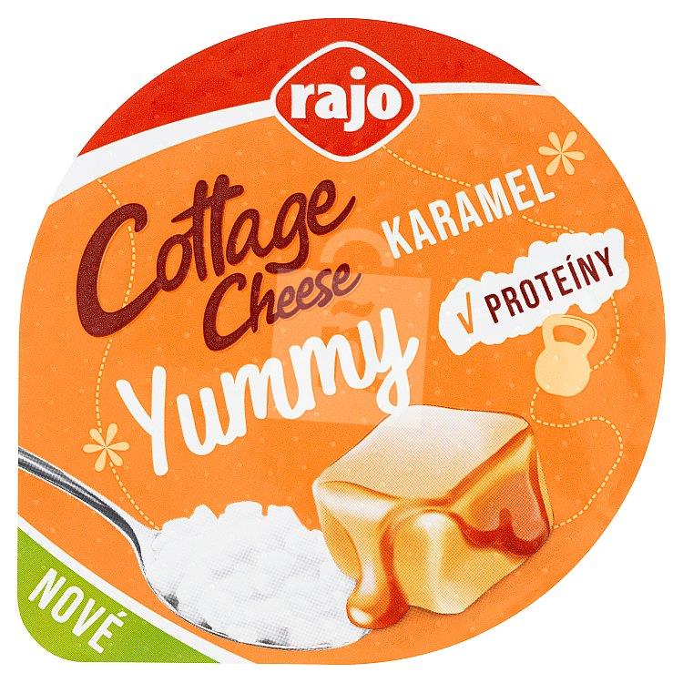 Syr mäkký čerstvý Cottage cheese Yummy protein karamel 180g Rajo