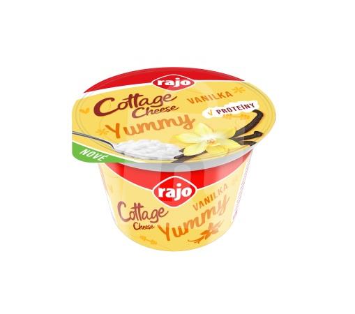 Syr mäkký čerstvý Cottage cheese Yummy protein vanilka 180g Rajo