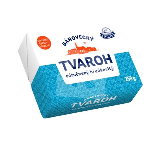 Tvaroh Bánovecký odtučnený hrudkovitý 250g MILSY