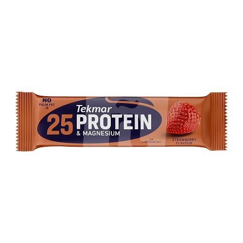 Tyčinka proteínová 25 protein & magnesium jahodová 50g Tekmar