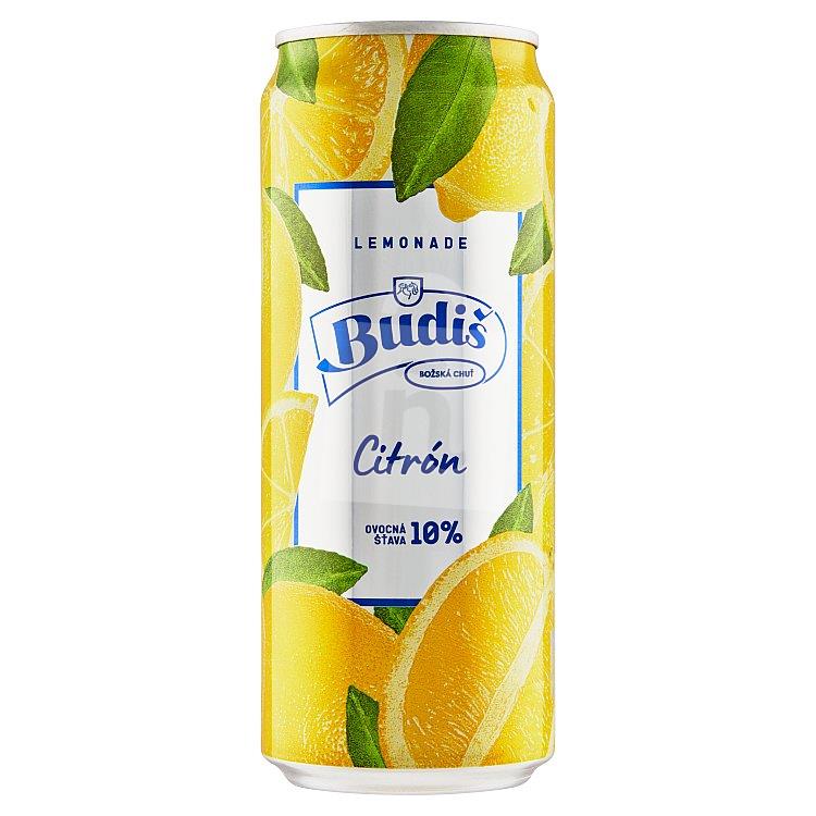 Nealkoholický nápoj sýtený Lemonade citrón 330ml plech Budiš