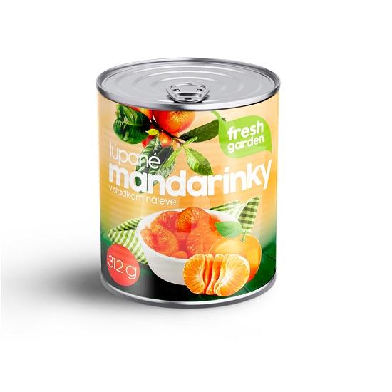 Kompót mandarínky lúpané sladkom náleve 314ml / 312g fresh garden