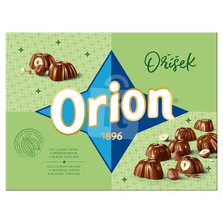 Dezert Oriešok s lieskovo orieškovou náplňou a lieskovým orieškom v mliečnej čokoláde 147g Orion