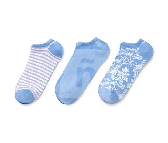 Ponožky dámske krátke modré, modro-biele 35-38 3 páry Tchibo