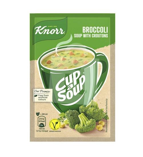 Polievka instantná Cup a Soup brokolicová s krutónmi 16g Knorr