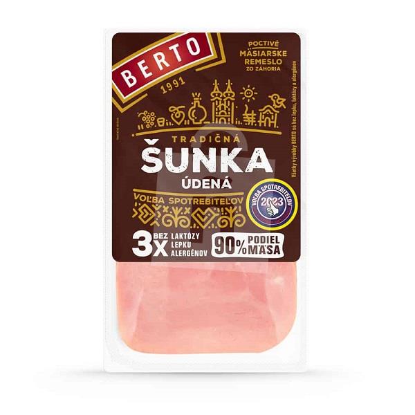 Šunka Tradičná údená 90% mäsa OA 100g Berto