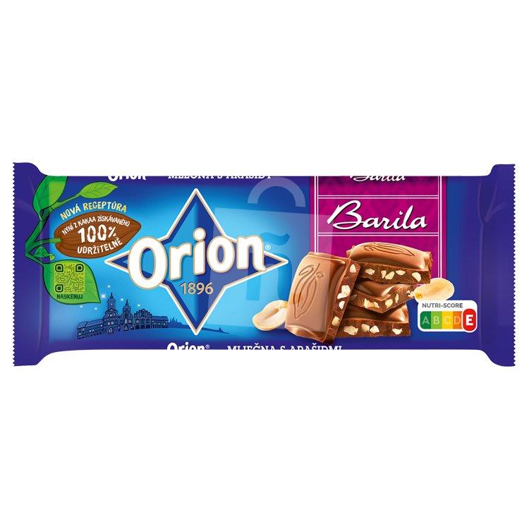 Čokoláda mliečna Barila s arašidmi 90g Orion