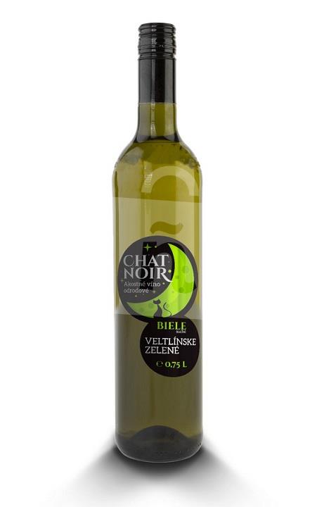 Veltlínske Zelené akostné odrodové víno biele suché 0,75l CHAT NOIR