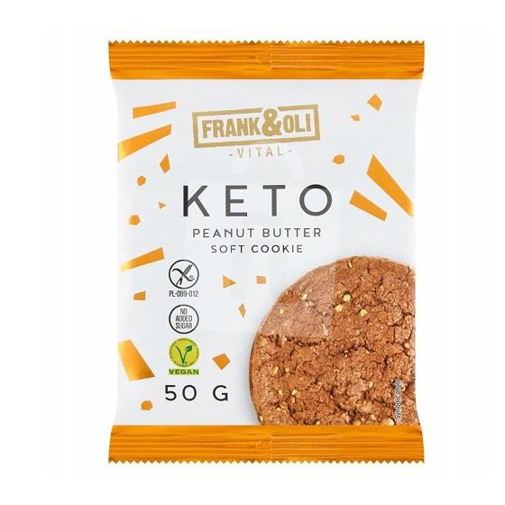 Sušienky Vital soft cookie Keto peanut butter bez lepku 50g FRANK&OLI