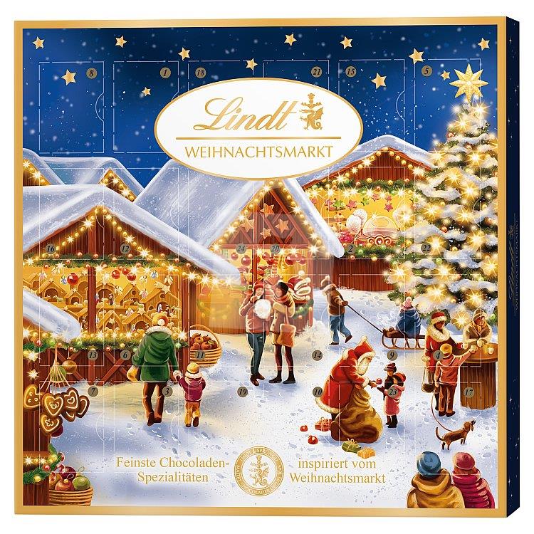 Adventný kalendár Vianočný trh 115g Lindt