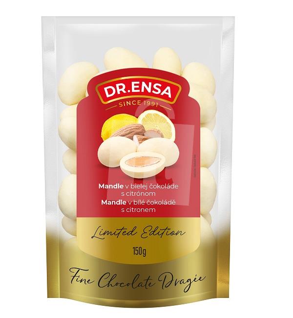 Mandle v bielej čokoláde s citrónom 150g Limited edition Dr. Ensa
