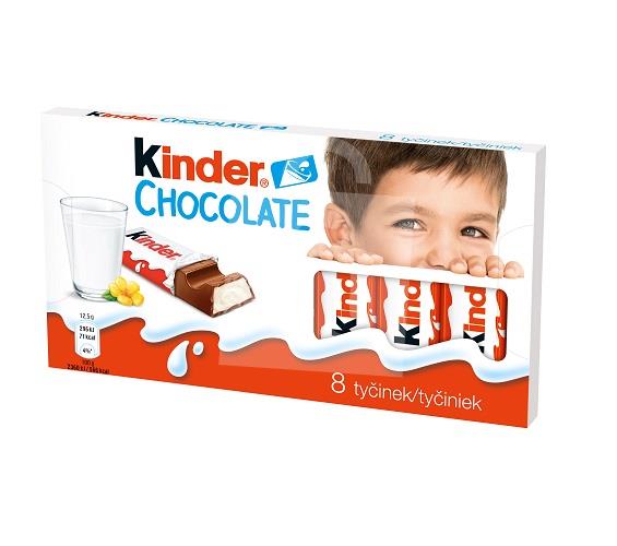 Čokoláda mliečna Chocolate tyčinka s mliečnou náplňou 8 x 12,5g / 100g Kinder
