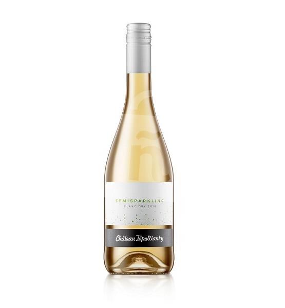 Semisparklig Blanc prírodné perlivé víno 0,75 l Chateau Topoľčianky