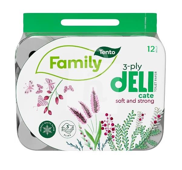 Toaletný papier Family Delicate soft & strong 3- vrstvový 12kotúčov Tento