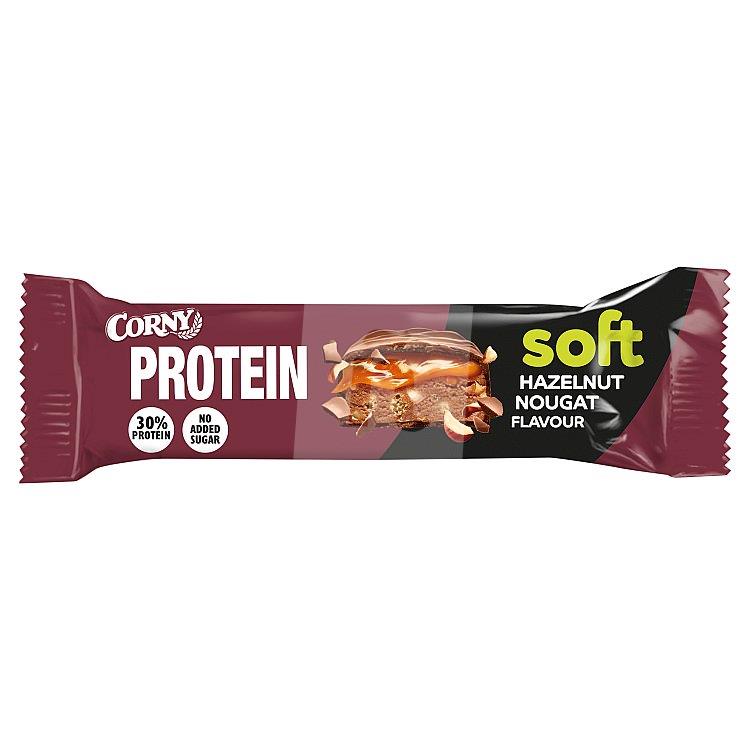 Tyčinka Protein Soft hazelnut, nougat 45g Corny